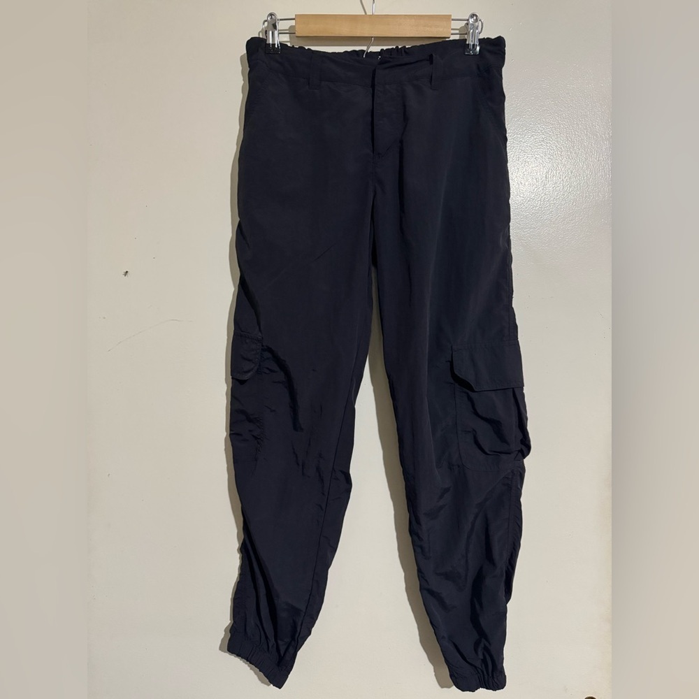 Ninth Hall Men's Black Nylon Cargo Jogger Pants Large